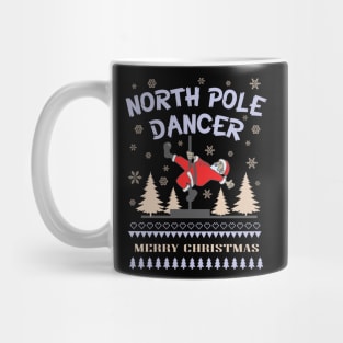 Ugly Christmas Pole Dance Santa Claus Dancing Dancer Mug